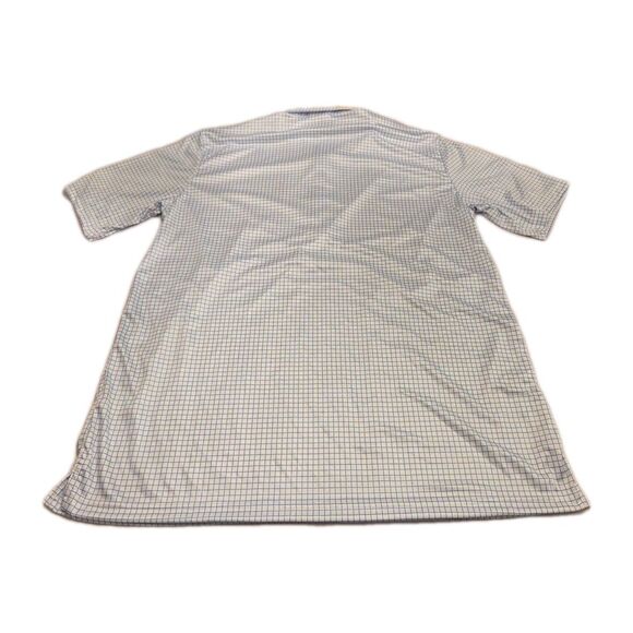 NWT Collars & Co Mens 2XL Relaxed Dress Collar Polo Blue Windowpane Grid - Picture 3 of 7